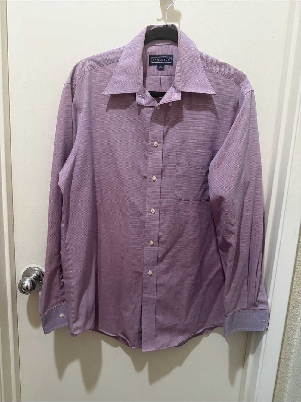 Savile Row Men's Lavender Dress Shirt - Classic Long Sleeve